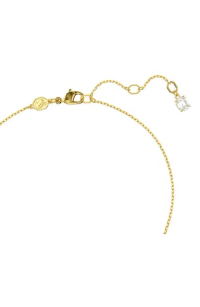 Swarovski Women's Hyperbola Goldtone, Crystal & Imitation Pearl Heart Pendant Necklace In Pink