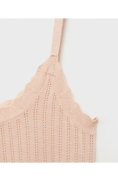 Mango Pointelle Nightgown In Neutral