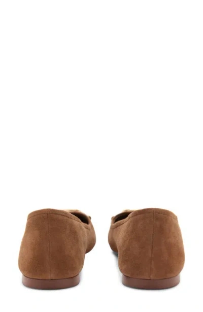 Mango Link Ballet Flat In Medium Brown