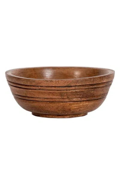 Juliska Bilbao Wood Set Of 3 Nesting Bowls In Brown