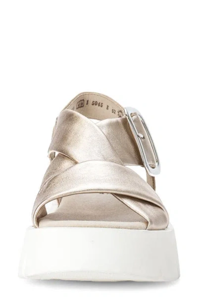 Gabor Crossover Slingback Wedge Sandal In Puder
