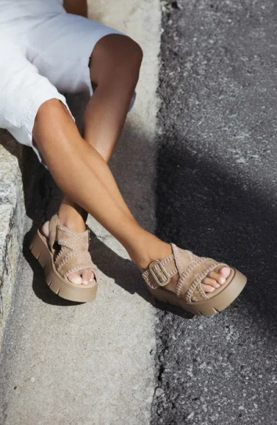 Gabor Crossover Slingback Wedge Sandal In Walnut