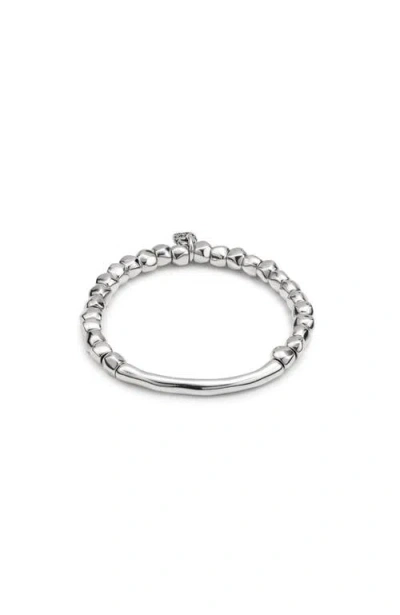 Unode50 Sterling Silver-plated Bracelet With Tubular Piece In Silver
