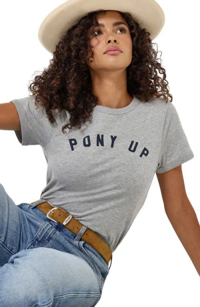 Wrangler Pony Up Graphic T-shirt In Mid Grey Mel