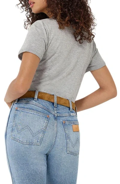 Wrangler Pony Up Graphic T-shirt In Mid Grey Mel