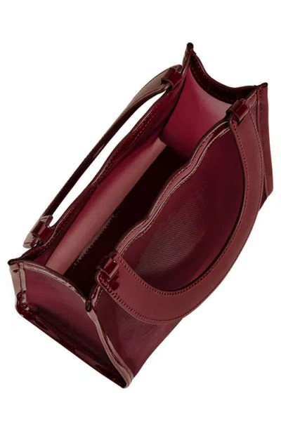 Reformation Emma Mini Top Handle Bag In Ruby Mesh