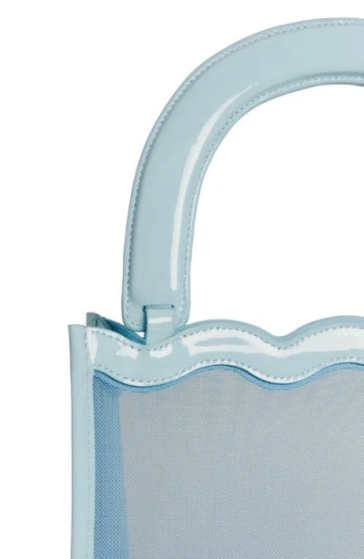 Reformation Emma Mini Top Handle Bag In Light Blue Mesh