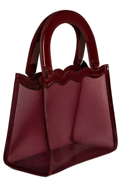 Reformation Emma Mini Top Handle Bag In Ruby Mesh