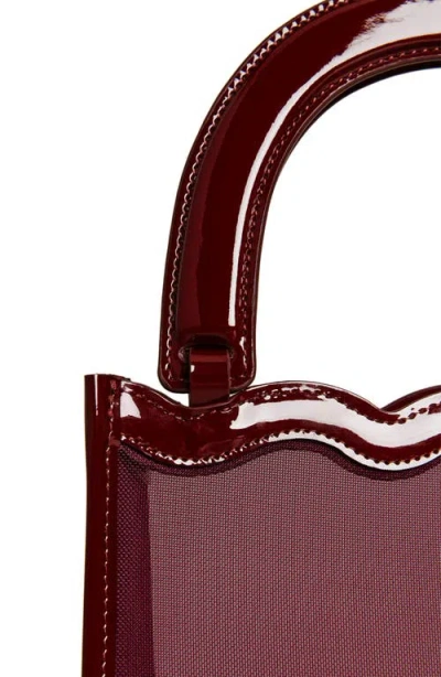 Reformation Emma Mini Top Handle Bag In Ruby Mesh