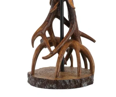 Jonathan Y Cabell 26" Farmhouse Rustic Iron Led Table Lamp, Brown/white In Brown