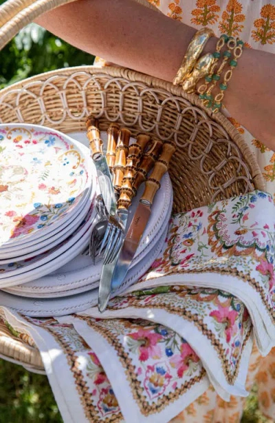 Juliska Bamboo 20-piece Flatware Place Setting In Silver/bamboo Natural