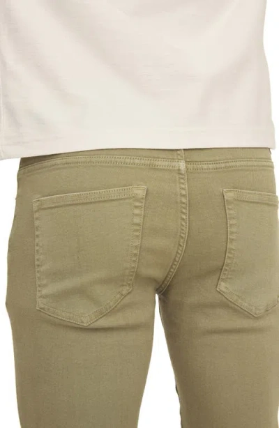 Warp & Weft Warp+weft Ams Slim Fit Jeans In Light Moss
