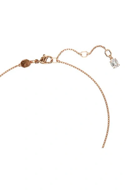 Swarovski Hyperbola Pendant Heart Wh Rose Gold Shiny White In Rose Gold