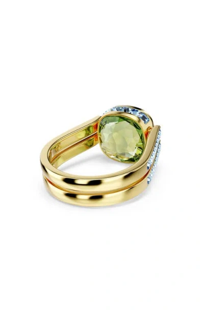 Swarovski Chroma Gold-tone Plated Ring In Gold