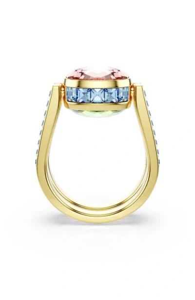 Swarovski Chroma Gold-tone Plated Ring In Gold