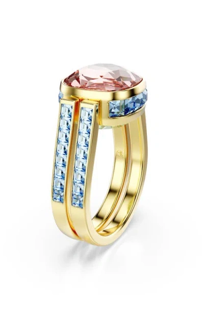 Swarovski Chroma Gold-tone Plated Ring In Gold