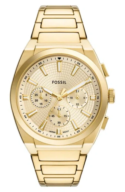 Fossil Men's Everett Gold Dial Watch In Gold