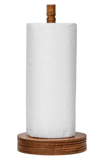 Juliska Bilbao Wood Paper Towel Holder In Brown