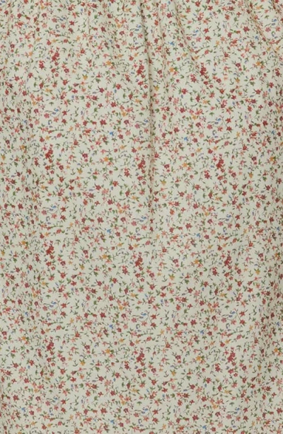 The Standard Stitch The Flounce Smocked Midi Dress In Ivory Floral