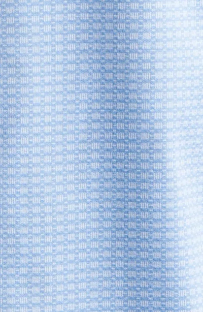 Mizzen + Main Mizzen+main Halyard Trim Fit Dot Print Short Sleeve Performance Button-up Shirt In Provence Woven Tile