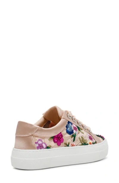 Betsey Johnson Jayla Platform Sneaker In Blush Multi Floral