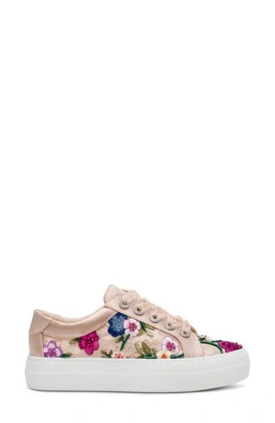 Betsey Johnson Jayla Platform Sneaker In Blush Multi Floral