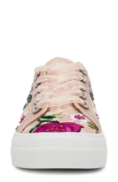 Betsey Johnson Jayla Platform Sneaker In Blush Multi Floral