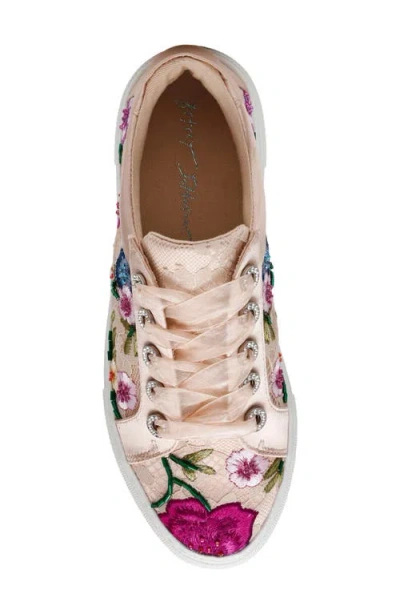 Betsey Johnson Jayla Platform Sneaker In Blush Multi Floral