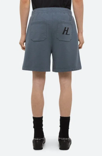 Helmut Lang Capsule Pull On 6 Shorts In Slate Blue