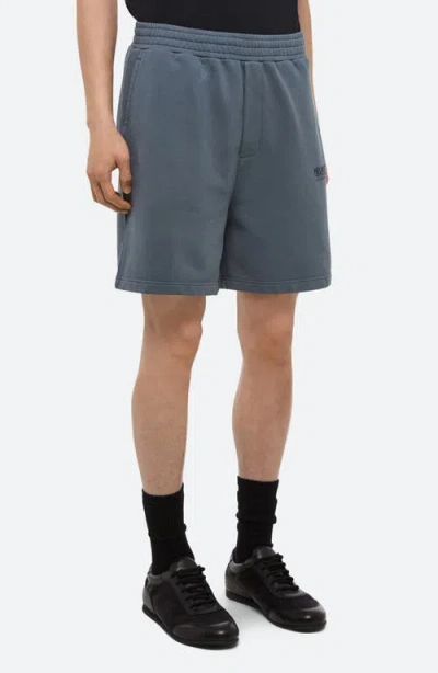 Helmut Lang Capsule Pull On 6 Shorts In Slate Blue