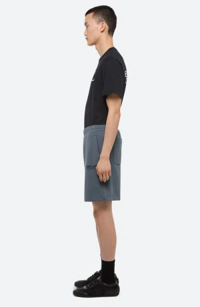 Helmut Lang Capsule Pull On 6 Shorts In Slate Blue
