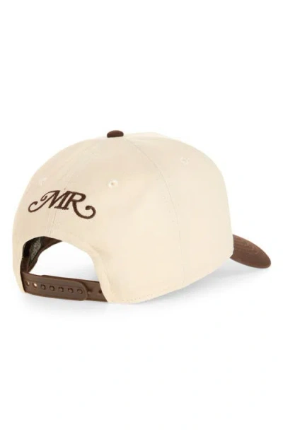 Midnight Rodeo Crown Classic Logo Baseball Cap In Cream And Brown