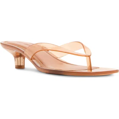 Steve Madden Tracie Kitten Heel Flip Flop In Tan