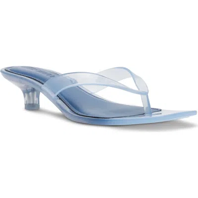 Steve Madden Tracie Kitten Heel Flip Flop In Light Blue