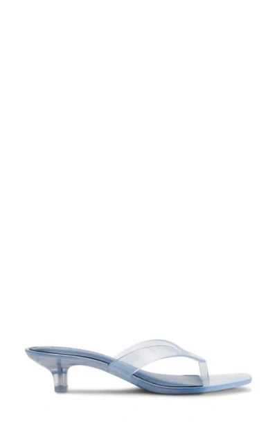 Steve Madden Tracie Kitten Heel Flip Flop In Light Blue