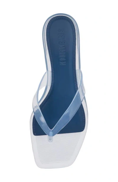 Steve Madden Tracie Kitten Heel Flip Flop In Light Blue