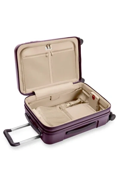 Briggs & Riley Sympatico 3.0 Essential Carry On Expandable Spinner Suitcase In Plum