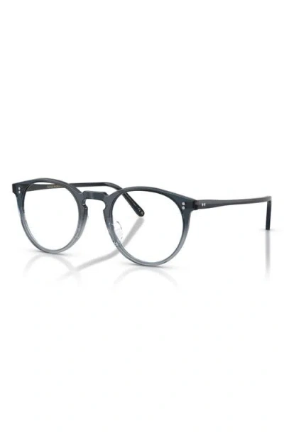Oliver Peoples O'malley 47mm Round Optical Glasses In Twilight Gradient/demo Lens