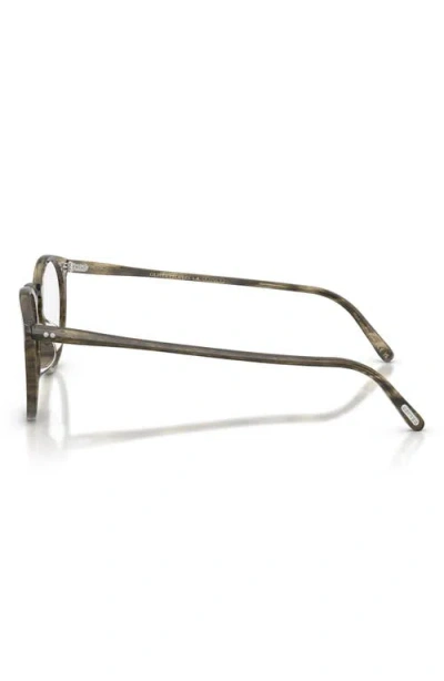 Oliver Peoples O'malley 47mm Round Optical Glasses In Soft Olive Bark/demo Lens