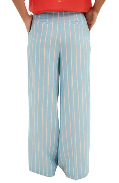 Next Stripe Wide Leg Pants In Blue