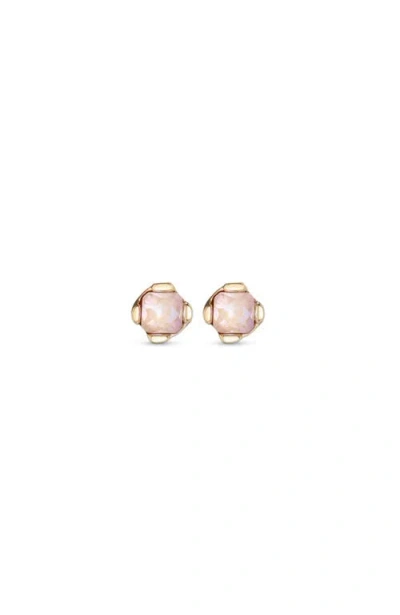 Unode50 18k Gold Plated Metal Alloy Earring With Small Faceted Crystal In Gold