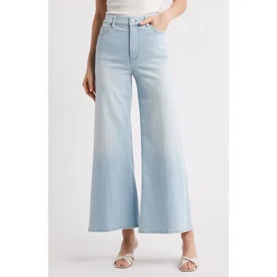 Frame The Slim Palazzo Stretch High-rise Wide-leg Jeans In Float