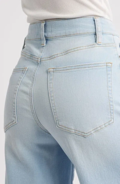 Frame The Slim Palazzo Stretch High-rise Wide-leg Jeans In Float