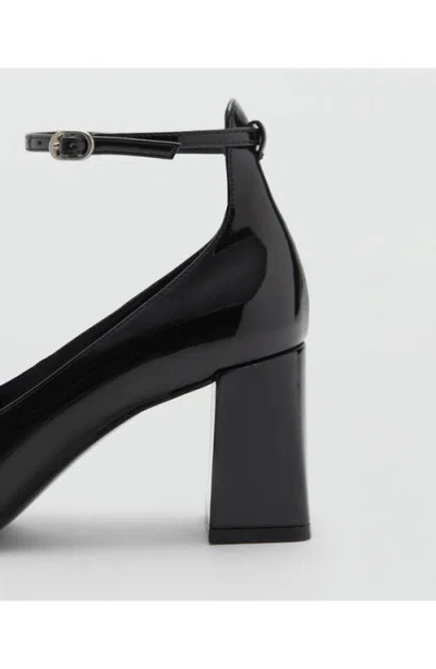 Mango Ankle Strap Pump In Black