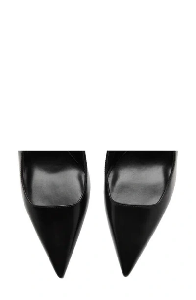Mango Pointed Toe Slingback Pump In Black