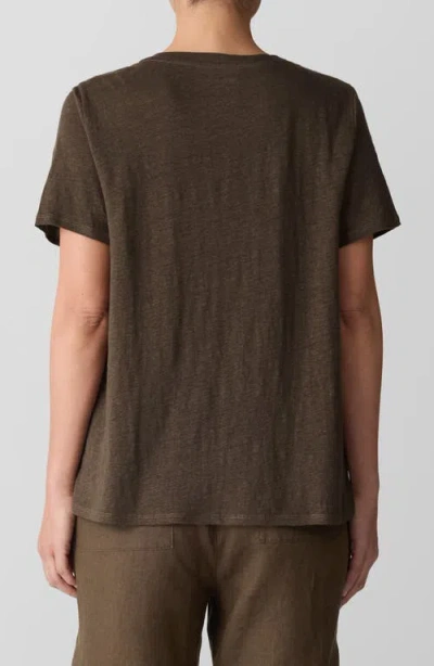 Eileen Fisher Crewneck Organic Cotton T-shirt In Branch
