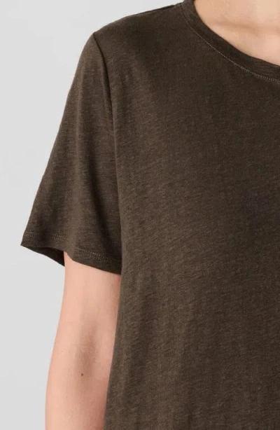 Eileen Fisher Crewneck Organic Cotton T-shirt In Branch
