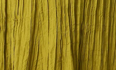 Eileen Fisher Crinkled Silk Midi Skirt In Green