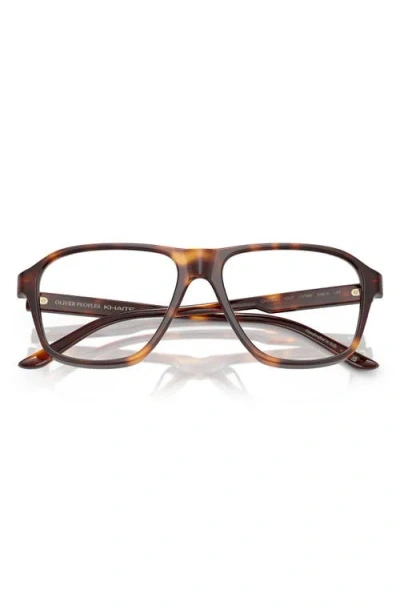 Oliver Peoples 56mm Pilot Optical Glasses In Dark Mahogany/demo Lens