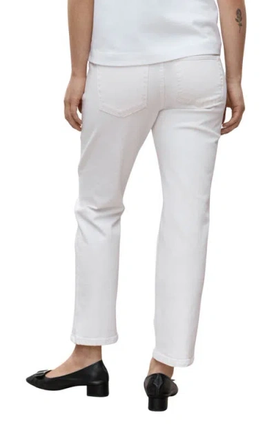Mango Over The Bump Maternity Straight Leg Jeans In White